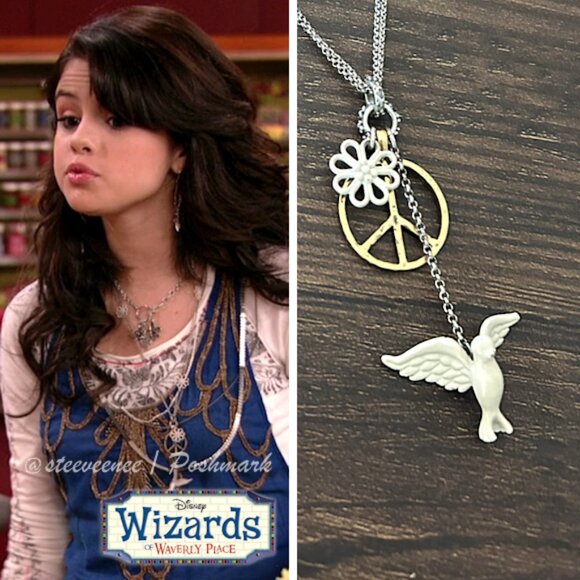 2000s Dove Peace Flower Necklace ASO Alex Russo - Picture 2 of 10